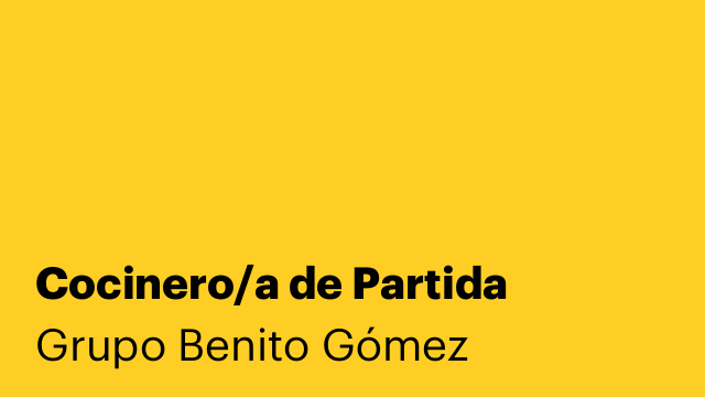 Cocinero/a de Partida