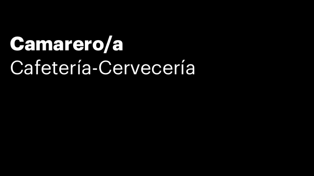 Camarero/a