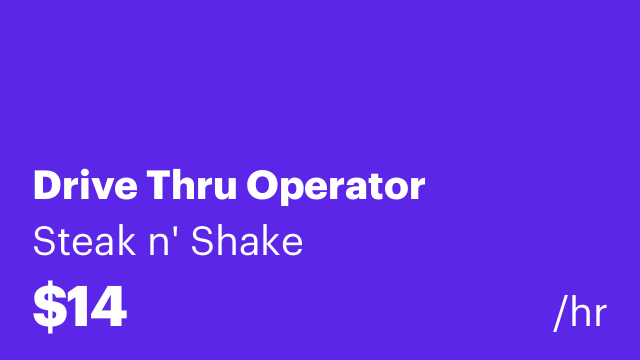 Drive Thru Operator