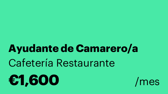 Ayudante de Camarero/a