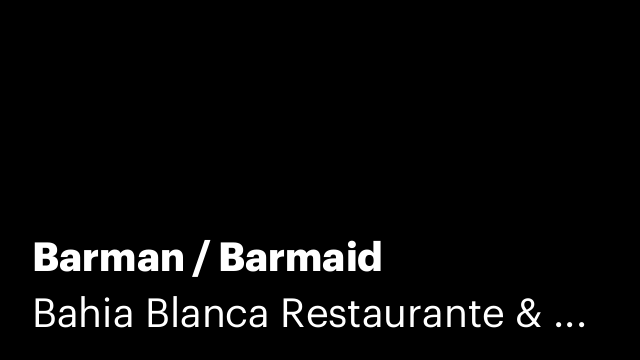 Barman / Barmaid