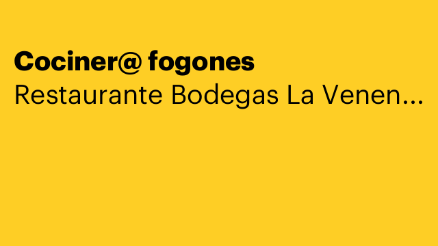 Cociner@ fogones