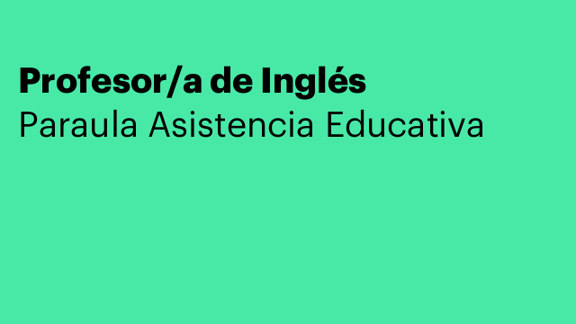 Profesor/a de Inglés