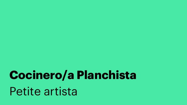 Cocinero/a Planchista