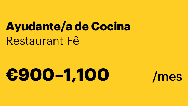 Ayudante/a de Cocina