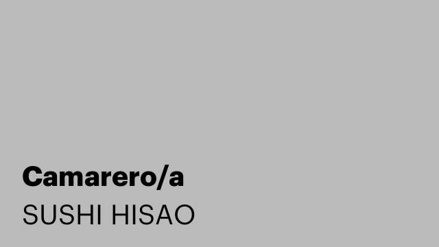 Camarero/a