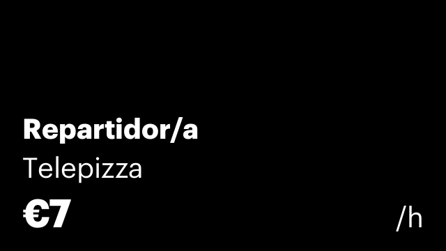 Repartidor/a