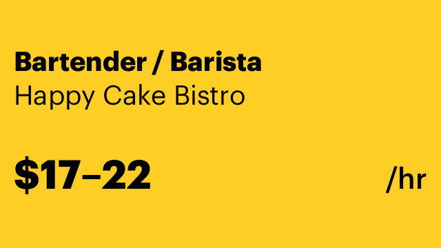 Bartender / Barista