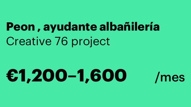 Peon , ayudante albañilería