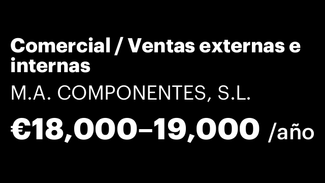 Comercial / Ventas externas e internas