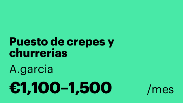 Puesto de crepes y churrerias