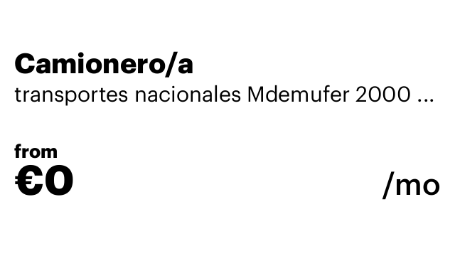 Camionero/a