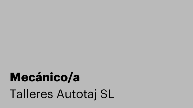 Mecánico/a