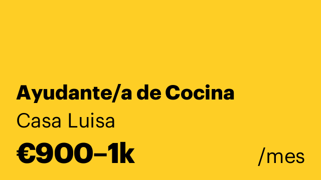 Ayudante/a de Cocina