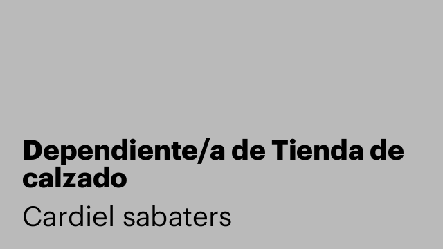 Dependiente/a de Tienda de calzado