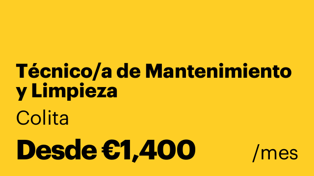 Técnico/a de Mantenimiento y Limpieza