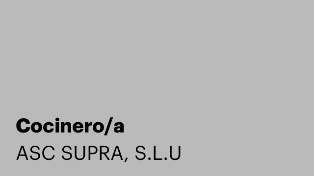 Cocinero/a