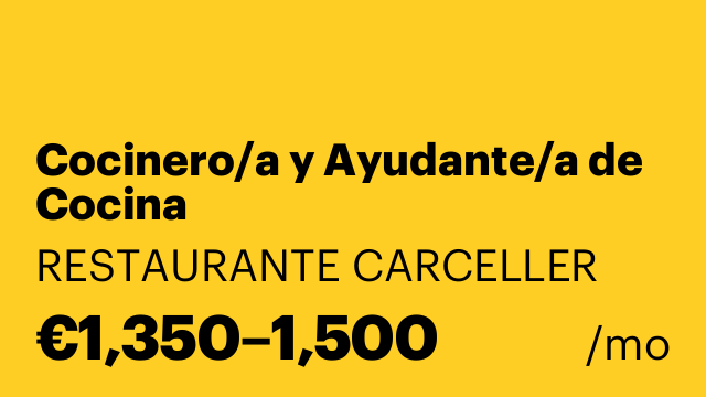 Cocinero/a y Ayudante/a de Cocina
