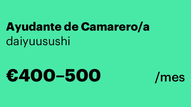 Ayudante de Camarero/a