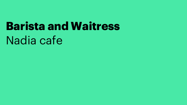Barista and Waitress