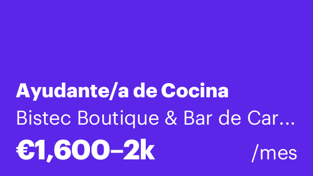 Ayudante/a de Cocina