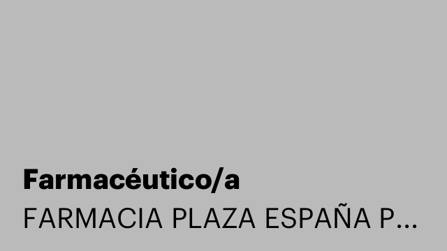 Farmacéutico/a