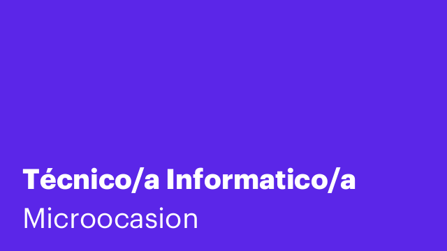 Técnico/a Informatico/a