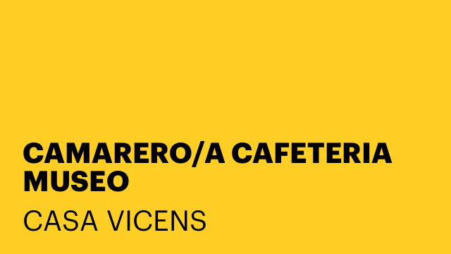 CAMARERO/A CAFETERIA MUSEO