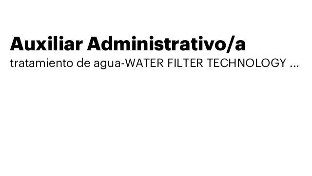 Auxiliar Administrativo/a