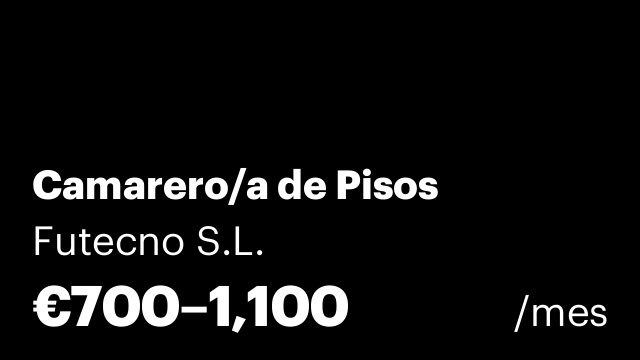 Camarero/a de Pisos