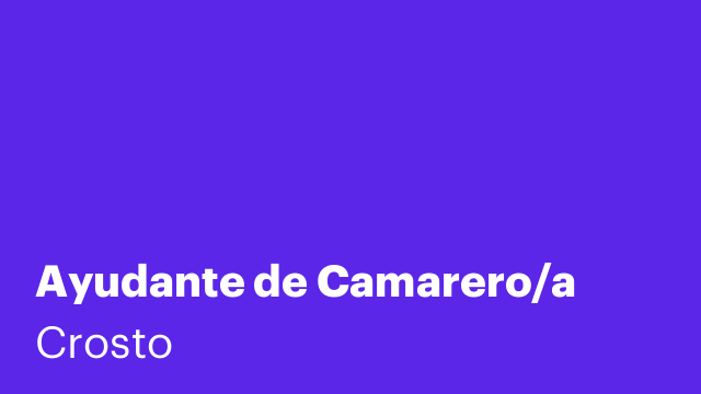 Ayudante de Camarero/a