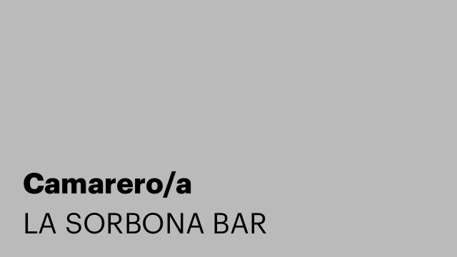 Camarero/a