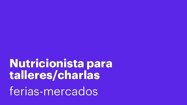 Nutricionista para talleres/charlas