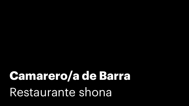 Camarero/a de Barra