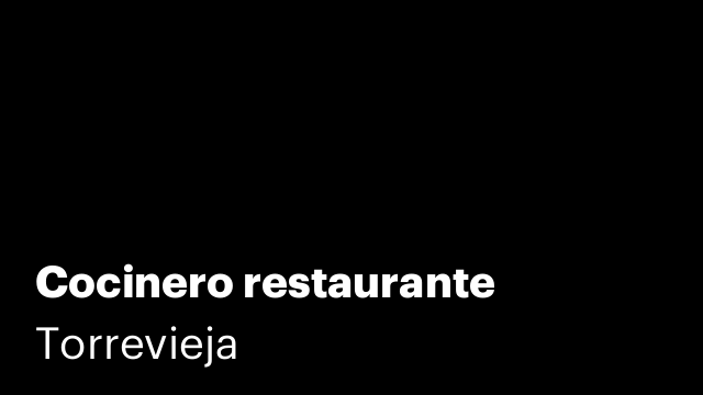 Cocinero restaurante