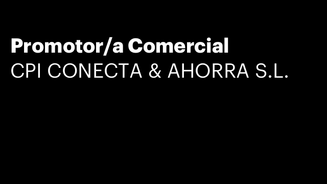 Promotor/a Comercial