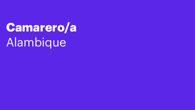 Camarero/a