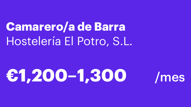 Camarero/a de Barra