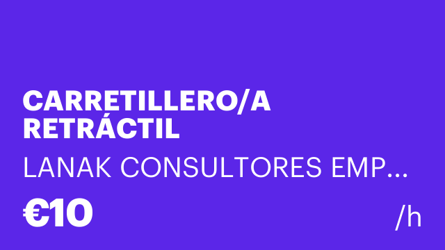 CARRETILLERO/A RETRÁCTIL
