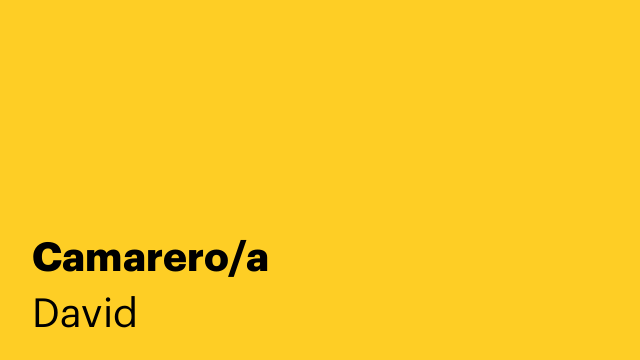 Camarero/a