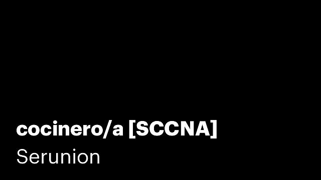 cocinero/a [SCCNA]