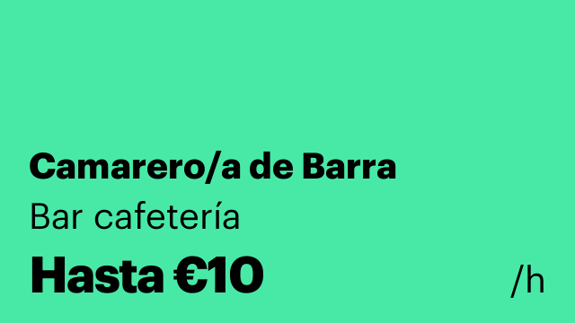 Camarero/a de Barra