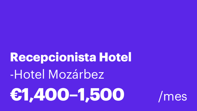 Recepcionista Hotel
