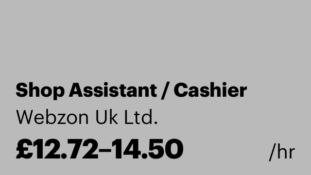 Shop Assistant / Cashier