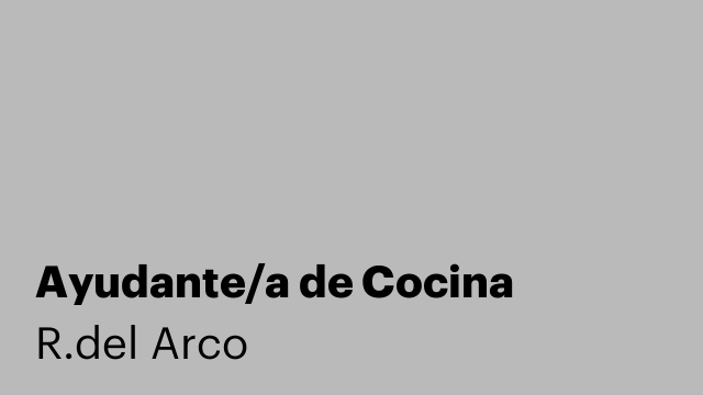 Ayudante/a de Cocina