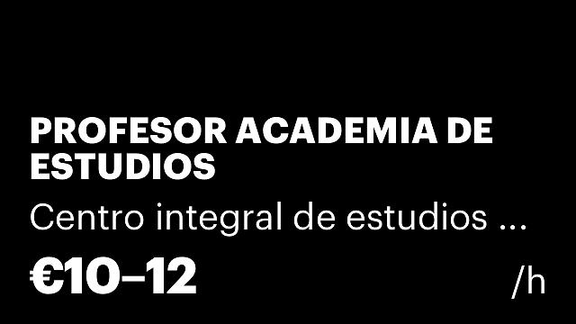 PROFESOR ACADEMIA DE ESTUDIOS