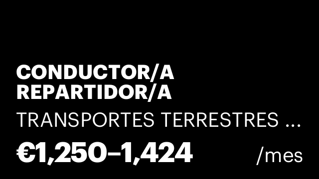 CONDUCTOR/A REPARTIDOR/A