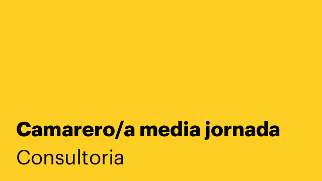Camarero/a media jornada