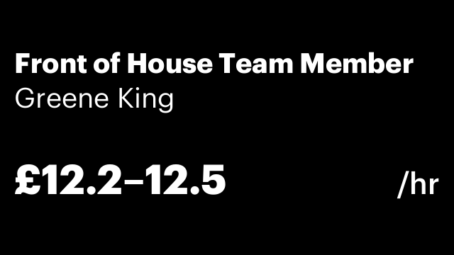 Front of House Team Member