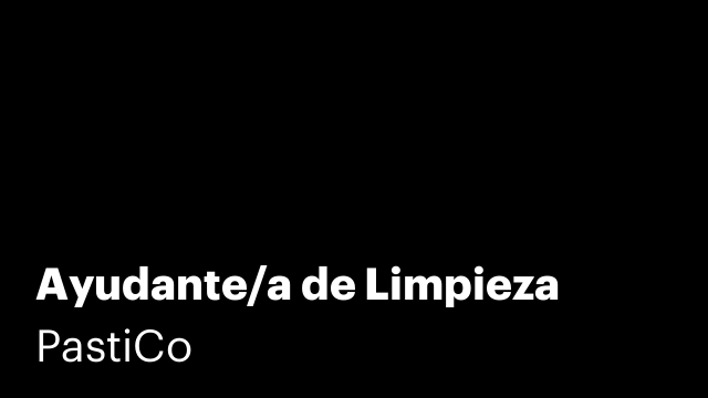 Ayudante/a de Limpieza